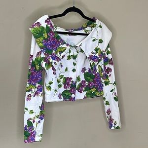 Betsy Johnson Vintage Long Sleeve Crop Top
